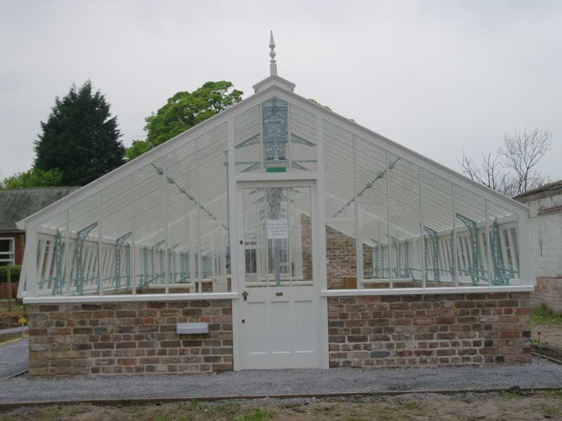 Restored 18ft by 100ft Clear Span Glasshouse after restoration