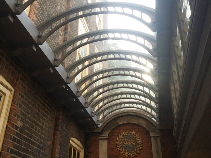 Cast Iron Roof after installation at The Artworkers Guild, Bloomsbury