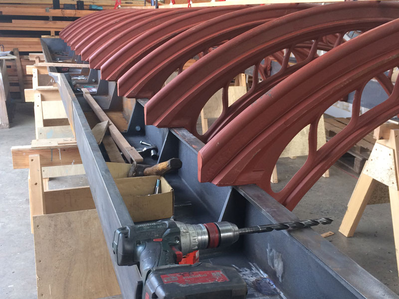 Dry assembly of Cast Iron Roof